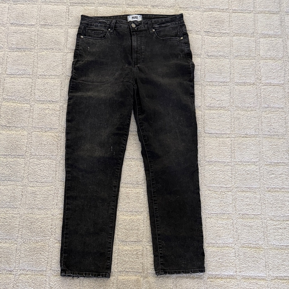 PAIGE Women's Dark Wash Straight Leg Jeans